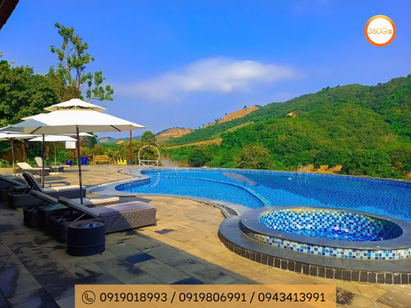 Hồ bơi cực chill tại resort - Du lịch 360Go 